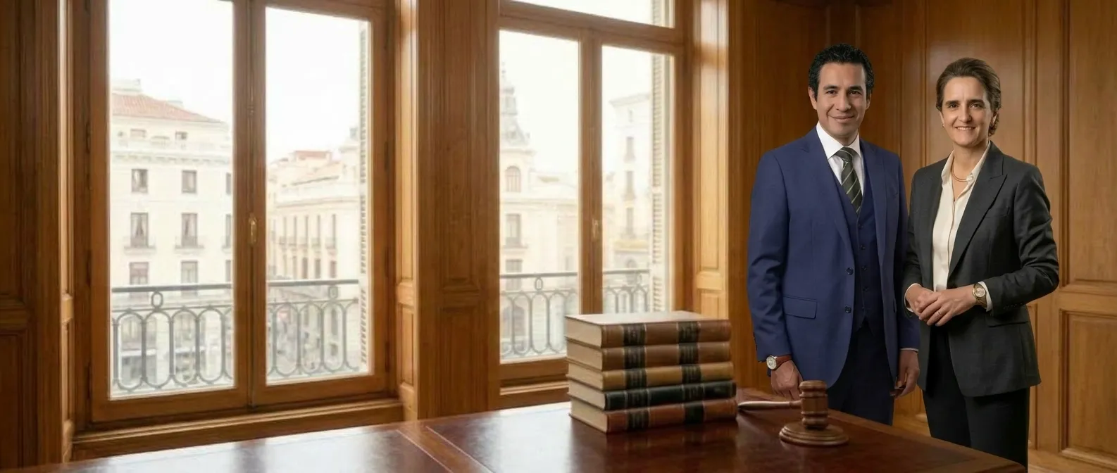 Vidal y Cóndor Abogados en su despacho de Madrid